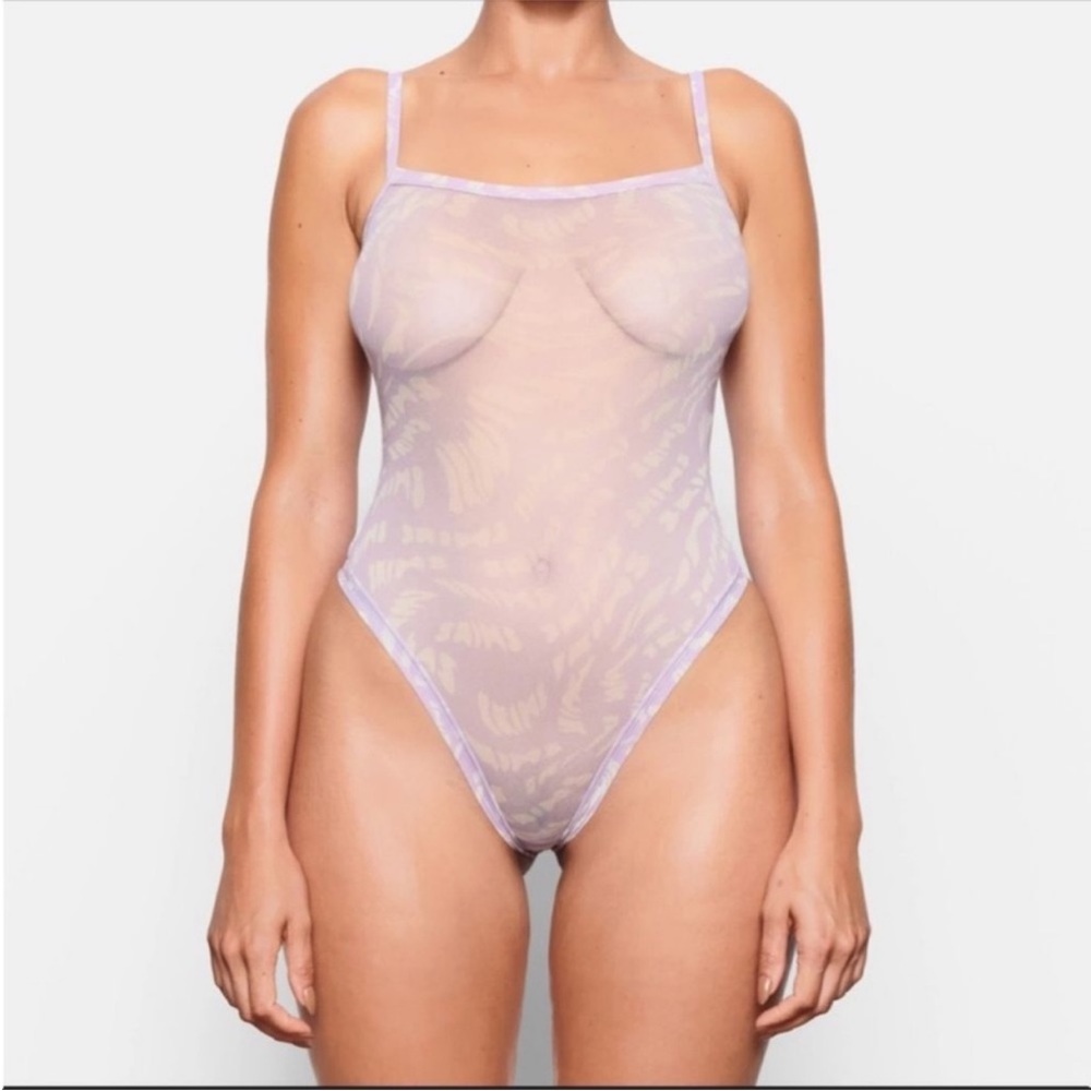 💖SKIMS SUMMER MESH SHEERS STRAPPY BODYSUIT XXS